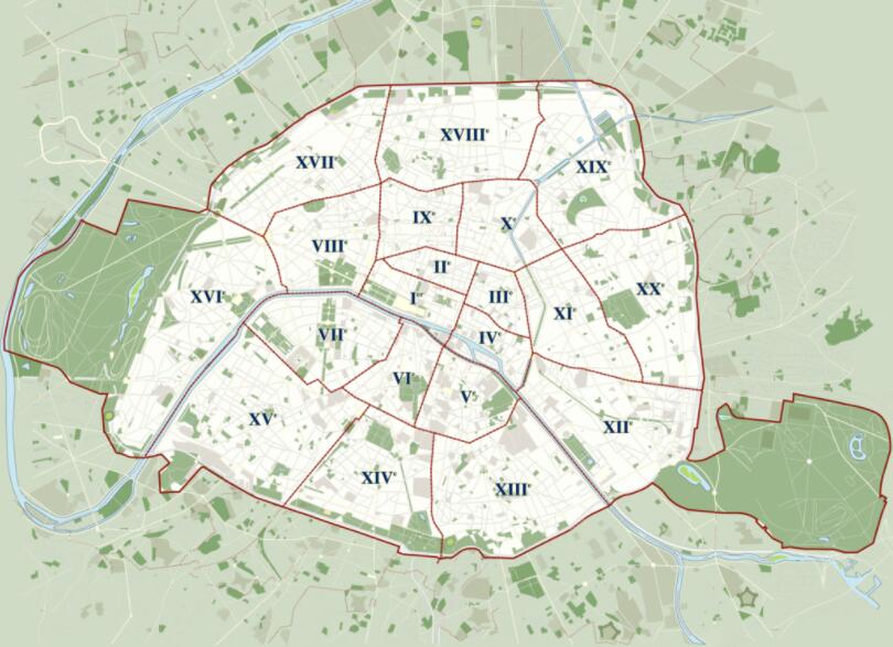 Paris arrondissements division